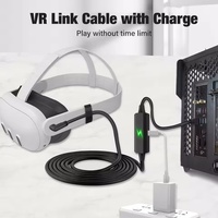 Pour Oculus Link Meta Quest 3S/3 Quest 2/Pro Pico 4 PC USB A à USB C Chargeur Cordon 16ft pour VR Casque Stream Câble Accessoires