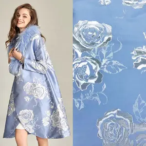 167gsm 10 Colors choose fashional women garment flower dobby jacquard fabric