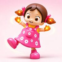 Vente en gros de jouets musicaux écologiques et recyclables pour filles, avec lumière et son, pour enfants de 3 ans et plus, cadeau d'anniversaire