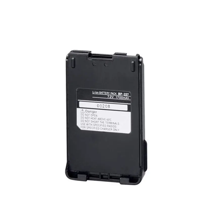 Bateria recarregável icom 7.4v, 1900mah, íon-lítio, BP-227 para icom IC-F50 f51 f60 f61 IC-M87 IC-M88 IC-F88 rádio