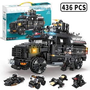 Blocs de construction compatibles DIY à l'échelle 1:8, modèle de navire de combat blindé lourd, petit hélicoptère armé en plastique, numéro - Product Image 6