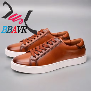 Zapatillas de Cuero Genuino al por Mayor para Hombre, Zapatos Casuales Clásicos de Skateboard de Alta Calidad, Zapatos Hechos a Mano para Caminar - Product Image 4