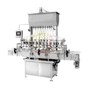 12 buses huile lubrifiante peser la distribution de liquide 2 têtes jus bière bouteille en verre machine de remplissage volumétrique avec capsuleuse 1 ensemble - Product Image 1