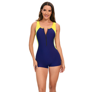 <span class=keywords><strong>Maillot</strong></span> <span class=keywords><strong>de</strong></span> <span class=keywords><strong>bain</strong></span> une pièce pour <span class=keywords><strong>femme</strong></span> American Trends avec fermetures éclair, rembourrage amovible, style modeste, athlétique, anti-UV, sans manches - Product Image 5