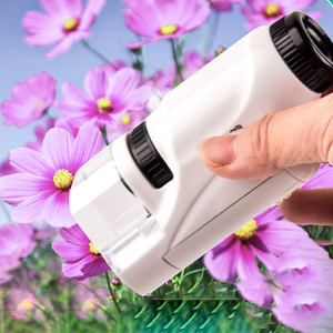 Cadeau étudiant pour enfants Microscope optique à lumière LED de poche Science biologique Zoom réglable 60X-120X Microscope de poche - Product Image 3