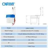 CNRIYA 10A AC 220V Saklar Lampu Jalan Otomatis Nyala/Mati dengan Sensor Kontrol Foto IP54/IP44 Tunda 5S/10S