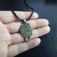 Collier Fenrir en alliage de zinc avec pendentif patte de loup Viking, amulette païenne, style païen SanLan, 1 pièce