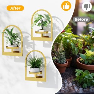 2 packs d'étagères murales flottantes en métal <span class=keywords><strong>pour</strong></span> plantes d'intérieur, seuil <span class=keywords><strong>de</strong></span> <span class=keywords><strong>fenêtre</strong></span>, <span class=keywords><strong>pour</strong></span> chambre à coucher, salle <span class=keywords><strong>de</strong></span> bain, salon, pot <span class=keywords><strong>de</strong></span> fleurs, <span class=keywords><strong>support</strong></span> <span class=keywords><strong>de</strong></span> <span class=keywords><strong>jardinière</strong></span> - Product Image 4