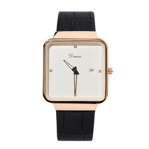 2025 nouvelle montre carrée pour femmes design rétro et simple montre-bracelet en cuir élégant - Product Image 1
