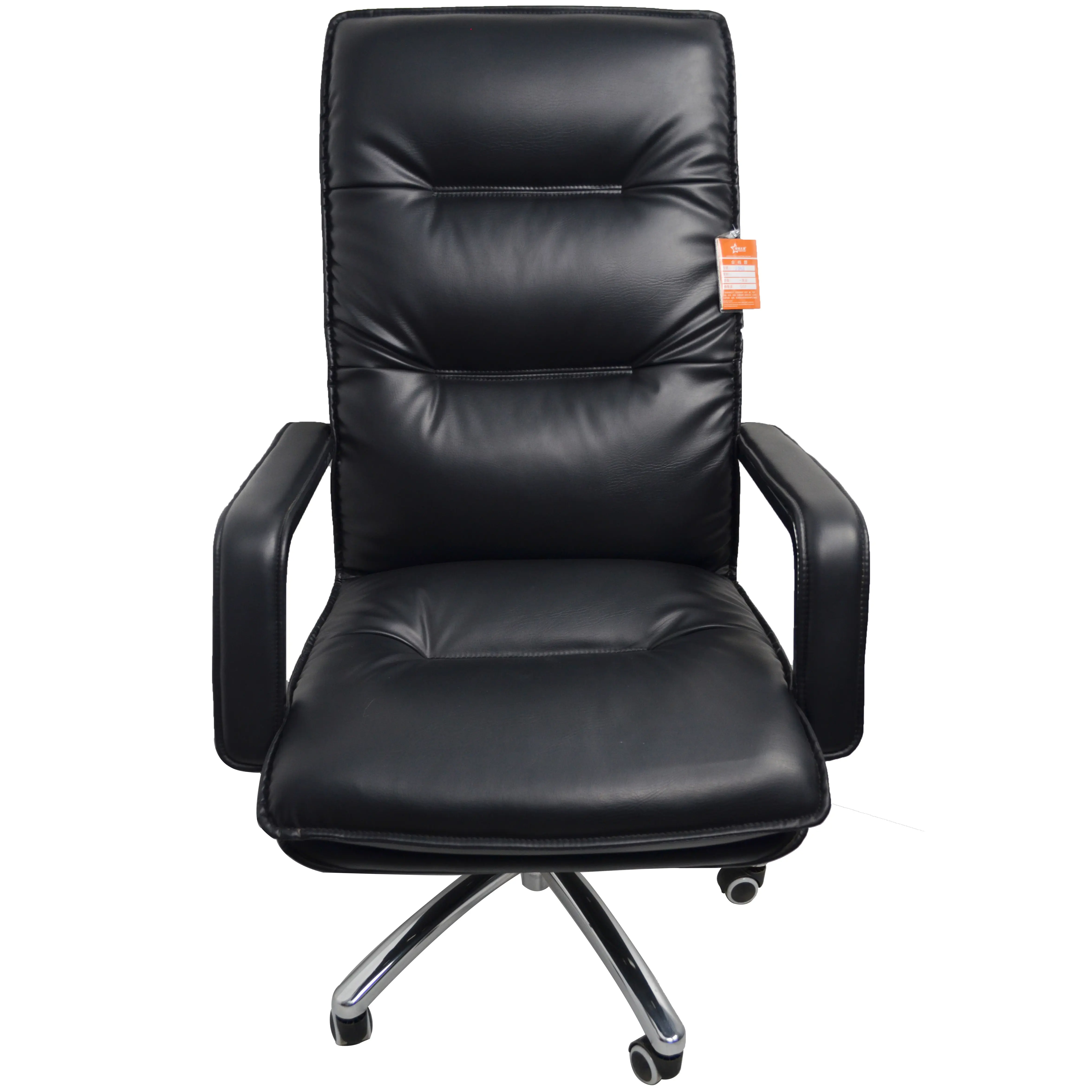 Mueble de oficina marrón giratorio de cuero negro alto superventas moderno silla de oficina CEO Boss