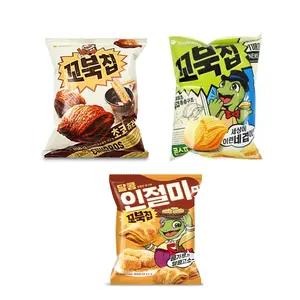 Nuevo Orion coreano Chips de tortuga de 4 capas 80g Snack de maíz frito Snack exótico empaquetado en caja