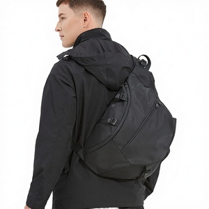 Wholesale Fashion Waterproof <b>Large</b> Korean Men's Fabric Sports Messenger <b>Backpack</b> with Zippers - Product Image 4
