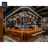 Comptoir de présentation haut de gamme pour café, vitrine à desserts en bois et verre, présentoir à pâtisseries