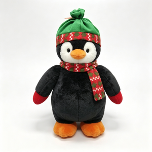 Peluche pingouin personnalisée pour les fêtes, peluche pingouin festif et mignon, peluche pingouin de Noël, animal en peluche pingouin d'hiver - Product Image 5