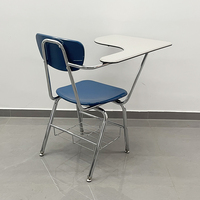 Chaises d'école en plastique rigide, mobilier scolaire, chaise de formation, chaises d'étudiant de classe avec tablette d'écriture