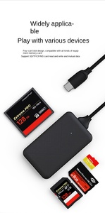 USB 3.0 Type C 4-in-1เครื่องอ่านสมาร์ทการ์ดขนาดกะทัดรัดอะแดปเตอร์อเนกประสงค์ใหม่สำหรับแล็ปท็อป/พีซีภายนอก5Gbps หน่วยความจำ <span class=keywords><strong>SD</strong></span> TF CF <span class=keywords><strong>MS</strong></span> - Product Image 2