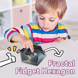 Hexagon Fractal Fidget Infinity Cube 3D Printed Plastic Custom Eco-Friendly Portable | Desk Stress Relief for Adults Kids - Product Image 4