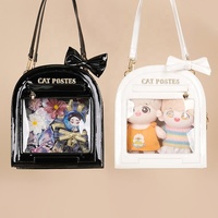 Sacs à épingles de créateur avec insertion de sac Ita à vitrine transparente personnalisée super mignon pour les filles avec nœud