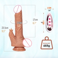 Vibrateur Dildo Rotatif USB pour Femmes Télécommande Langue Réaliste Lèche-Dildo