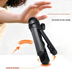 Cyfoto nhanh chóng mở ABS Vật liệu 4-chân có thể gập lại máy tính để bàn chân cho máy ảnh nhỏ/không gương lật điện thoại di động <span class=keywords><strong>mini</strong></span> xách tay 350mm - Product Image 1