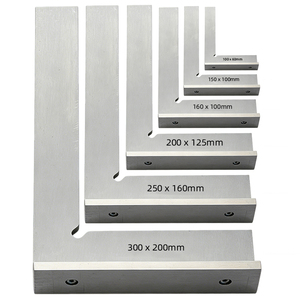 Équerre en acier inoxydable en forme <span class=keywords><strong>de</strong></span> L, <span class=keywords><strong>règle</strong></span> <span class=keywords><strong>de</strong></span> charpentier, jauge <span class=keywords><strong>de</strong></span> marquage, équerre à <span class=keywords><strong>bord</strong></span> plat avec base large - Product Image 1