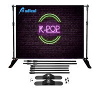 Kpop support personnalisé idole image recyclable publicité décoration fond Tension tissu Portable toile de fond affichage