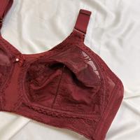 Bunga bordir Floral renda tanpa bantalan Push up seksi logo kustom kualitas tinggi Bra ukuran Plus
