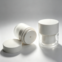 Pot à crème sans air blanc vide, contenant cosmétique pour crème visage, pot à pompe sous vide pour sérum, crème contour des yeux, emballage de soins de la peau