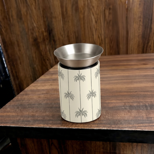 Modern Wooden <b>Oud</b> Incense <b>Burner</b> with Stainless Steel Bowl and Elegant Design - Product Image 1
