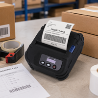 Mini Impresora Térmica de Códigos de Barras Portátil con USB, Bluetooth y Wi-Fi para Uso Logístico, Inalámbrica y con Certificación CE, FCC y RoHS