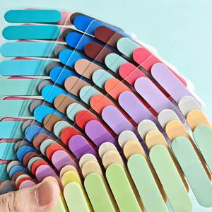 Marcadores de Página Transparentes Autoadhesivos con Esquinas Redondeadas Multicolores, Útiles Escolares para la Organización de Cuadernos de Estudio - Product Image 1