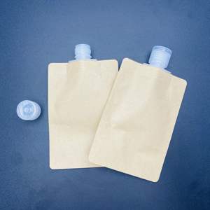 ถุงซิปล็อคขนาด 100 มล. พร้อมฝาโลหะแบบพลิกเปิดได้ เกรดสำหรับอาหาร พลาสติก PE พิมพ์ลายกราเวียร์ สำหรับนม น้ำผลไม้ ซอส แชมพู เหล้า - Product Image 2