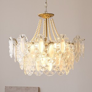 French Style Chandelier Pearl Crystal <b>LED</b> <b>Light</b> Round Multi Head Living Room Bedroom Dining Room Lighting Fixture - Product Image 1