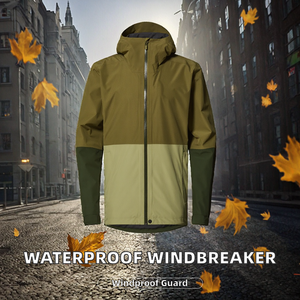 เสื้อแจ็คเก็ตกันลมแบบมีฮู้ดสำหรับฤดูหนาว OEM สำหรับทุกเพศ ผลิตจากผ้าแคนวาส กันน้ำ กันฝน มีซิป ดีไซน์ทันสมัย - Product Image 2
