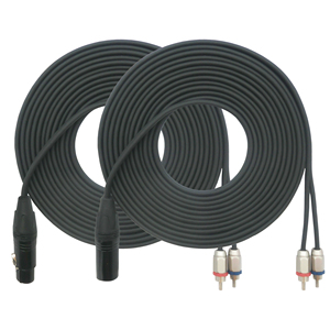 2 cables de audio RCA con conector Xlr niquelado Chaqueta de PVC <span class=keywords><strong>Cable</strong></span> de micrófono equilibrado para <span class=keywords><strong>altavoz</strong></span> - Product Image 2