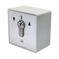 Sélecteur de clé en acier au design moderne avec installation à vis durable pour moteur de volet roulant extérieur, serrures de moteur central