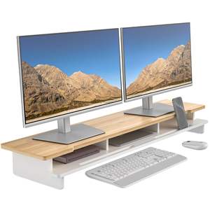 JQ <span class=keywords><strong>étagère</strong></span> de <span class=keywords><strong>bureau</strong></span> en bois organisateur de rangement <span class=keywords><strong>avec</strong></span> téléphone support de tablette support de moniteur double support de moniteur pour <span class=keywords><strong>bureau</strong></span> - Product Image 6