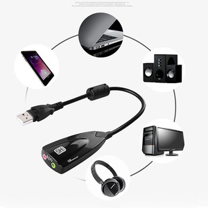 5H External <b>Usb</b> Sound Card 7.1 Channels For Desktop Laptop <b>Plug</b> And Play Audio <b>Adapter</b> - Product Image 2