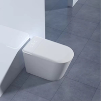 WC intelligent de luxe blanc avec chasse d'eau électronique, en céramique, avec fonction de ventilation et de chauffage intégrées