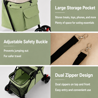Carrito de Paseo Doble para Mascotas, Plegable, 360°, para 2 Perros o Gatos °   Carrito con 4 Ruedas Giratorias Extraíbles, Se Acepta OEM