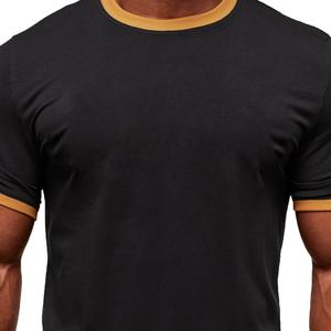 Camiseta Deportiva para Hombre al por Mayor, Camiseta de Algodón Puro con Combinación de Colores, Informal, Holgada y Cómoda - Product Image 5