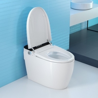 Accesorios de Baño Modernos de Lujo, Artículos Sanitarios, Asiento de Inodoro Inteligente Japonés de Cerámica Automático con Control Remoto y Calefacción