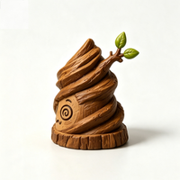 Jouet d'art promotionnel personnalisable en PVC, motif grain de bois, 8 cm, pour cadeaux, éco-responsable, collectionnable