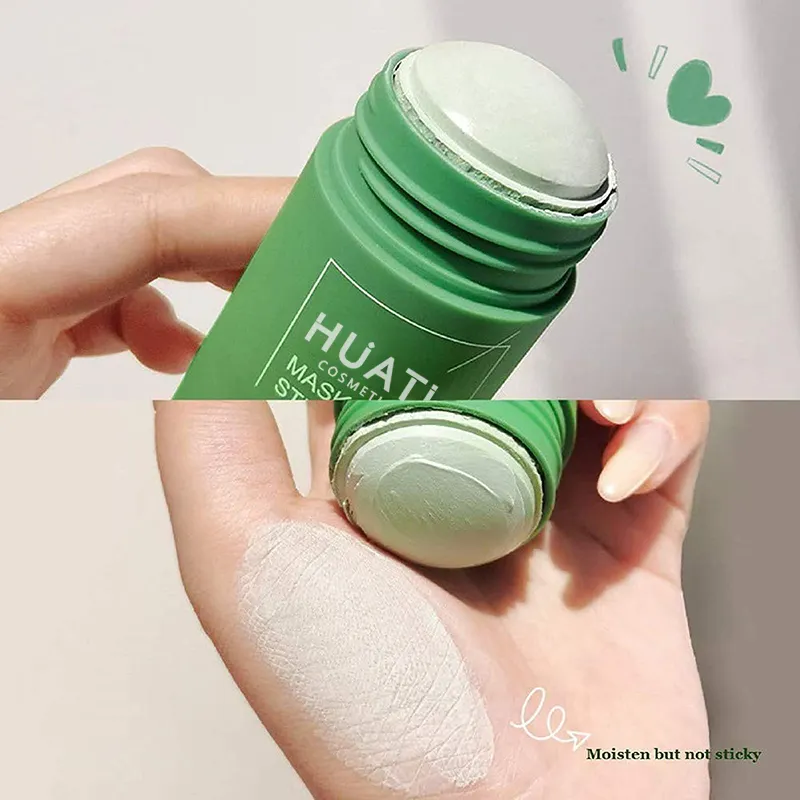 private label skin care vegan natural face maskss beauty deep cleanse oil control green tea mask clay stick with custom logo