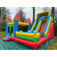 Château gonflable commercial en PVC de qualité supérieure avec toboggan, grand château de saut extérieur pour enfants, idéal pour la location événementielle