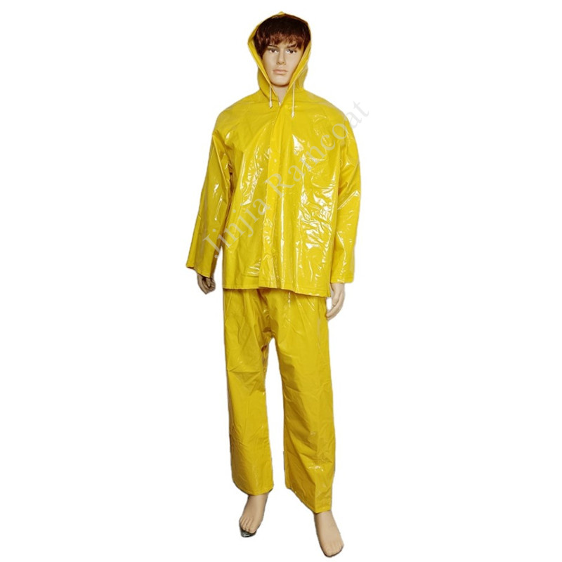 Shiny PVC Rainsuits - Durable, Waterproof & Reflective
