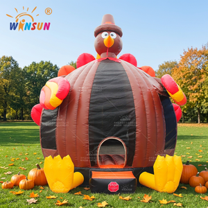 WINSUN <span class=keywords><strong>Castello</strong></span> Gonfiabile Commerciale a Tema Giorno del Ringraziamento: <span class=keywords><strong>Castello</strong></span> Rimbalzante a Forma di Tacchino, <span class=keywords><strong>Castello</strong></span> Gonfiabile a Forma di Pollo, Decorazione - Product Image 1