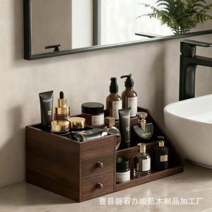 Wooden Desktop Cosmetic Storage <b>Box</b> With Drawers Multi Layer Jewelry Organizer For Home <b>Makeup</b> Storage - Product Image 4