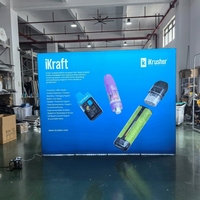 Boîte à lumière SEG pop-up rétroéclairée par LED, cadre en aluminium, toile tendue, toile de fond portable pour salon professionnel, affichage publicitaire personnalisé