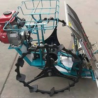 Machine agricole : Transplanteuse de riz à 2 rangs et 1 rang, machine de plantation autotractée pour semis de riz paddy